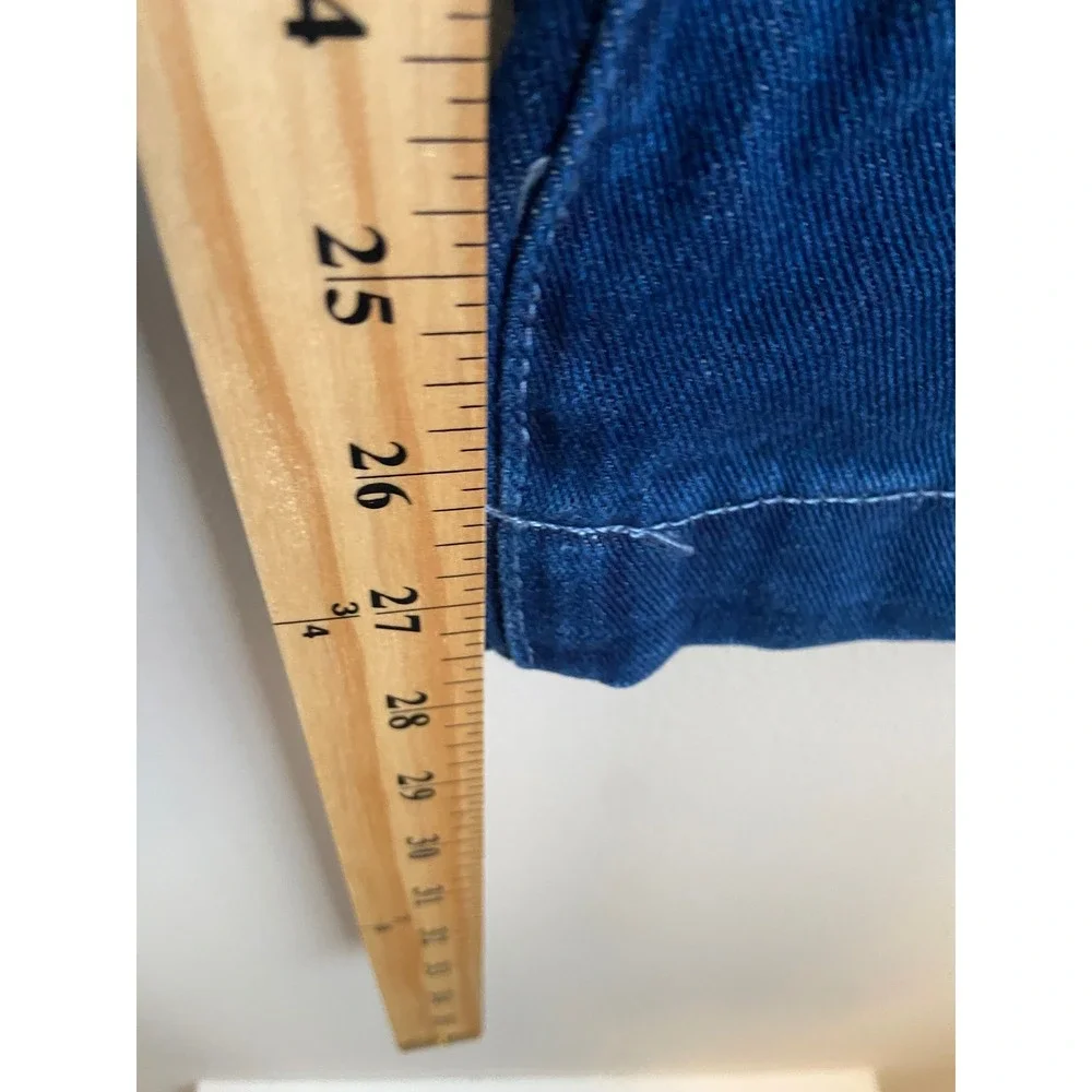 Delias Embroidered Flower‎ Wide Leg Jeans Denim Blue Size Medium - Picture 4 of 7